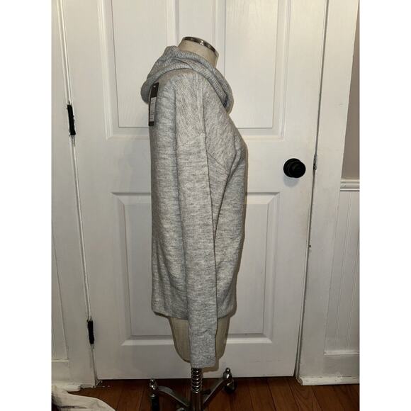 NEW WOOLEN BLOOM GRAY COWL TURTLENECK LONG SLEEVE SWEATER WOMENS SZ MEDIUM - Picture 2 of 5